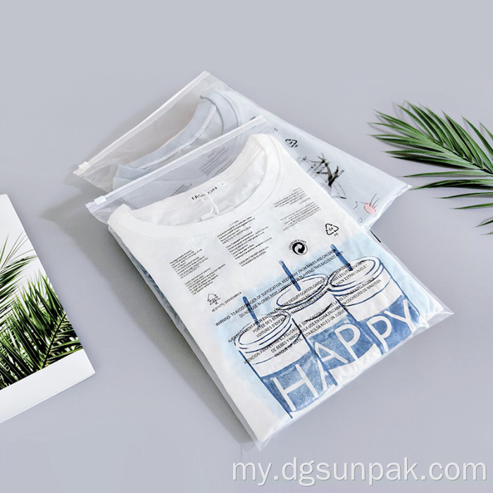 စိတ်ကြိုက်ပုံနှိပ်ထားသော printed frosted ziplock ပလတ်စတစ် zip သော့ခတ်အိတ်များ